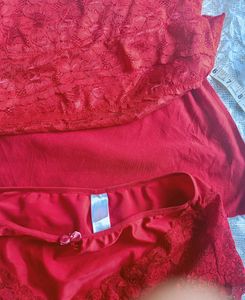 Red Lace Lingerie Set