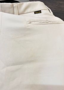 Cream Casual Pants