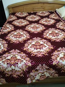 Maroon Velvet Single Bedsheet