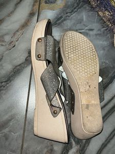 Sparkly Crossover Flat Sandals
