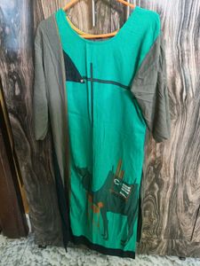 Green &amp; Gray Casual Dress
