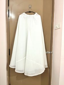 White Flared Georgette Palazzo