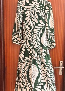 HNM Stylish Green Floral maxi Dress