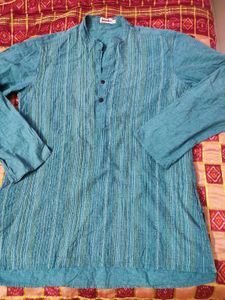 fabindia Blue Cotton Kurta