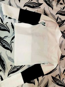 Monochrome Striped Long Sleeve Tops