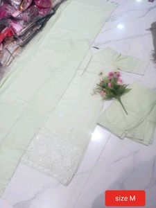 Elegant Mint Green Embroidered Kurta Set