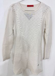 Stylish Cream Knit Sweater