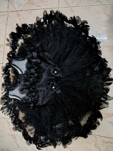 New Black Embellished kids frock