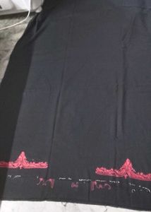 unstitched embroidery black full suit piece