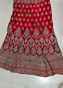 Stunning Embroidered Silk pink lehnga