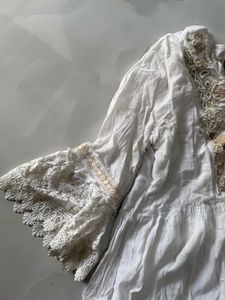 Boho Embellished White top