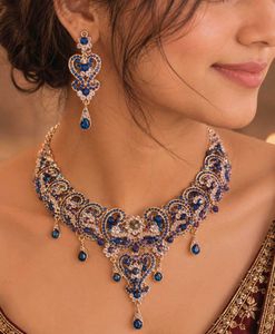 Stunning Blue & White Stone Jewellery Set
