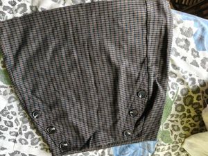 Ribbed Tank Top &amp; Plaid Skirt Set