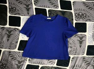 Royal Blue Puff Sleeve Top