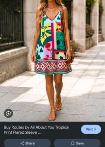 4229. Colorful Patchwork Mini Dress