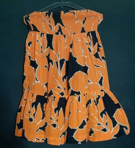Orange Viscose Skirt