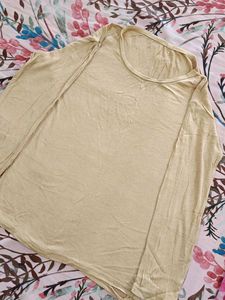 Cream Long Sleeve Top