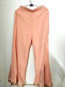 Peach Sequin Embellished Suit Set with Dupatta | S