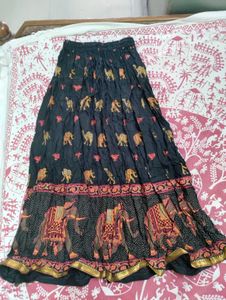 Black Colour Ethnic Skirt