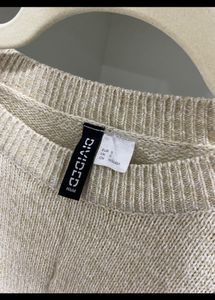 H&amp;M Beige Knitted Pullover