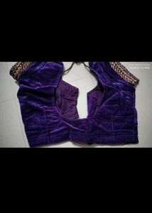 Elegant Purple Velvet Lehenga Choli