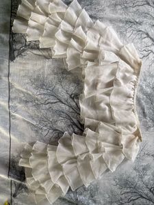 Ruffled Sheer Skirt Overlay
