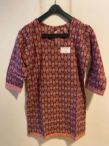 Maroon Printed short Top