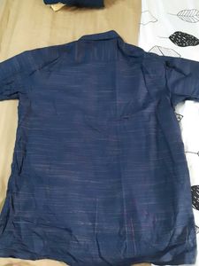 Men's Blue Striped Button-Up Shirt