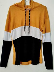 🎀Color Block Hoodie - Mustard, Black, & White❣️