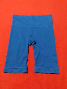 Blue High-Waist Gym &amp; Workout Shorts – XS
