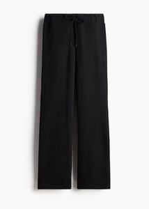 h&amp;m Black straight-Wide Leg Sweatpants