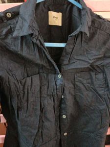 Classic Navy Button-Up dress