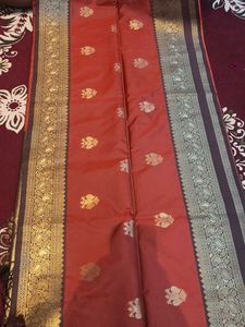 Elegant Chocolate with Gold Motifs Saree