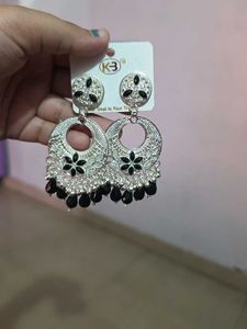 Combo Of 4 Sparkling Silver Jhumka Earrings