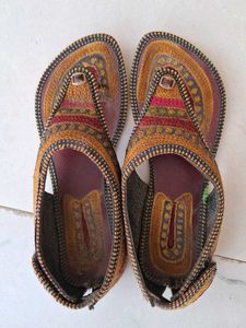 Embroidered Ethnic Sandals used only one time