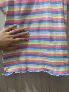 Striped Ribbed Knit Top