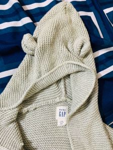 GAP Kids Bear Hoodie Cardigan