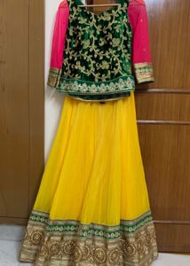 Handwork Lehenga Choli Dupatta Set