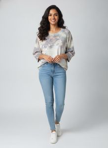 Boho Abstract Print Top 🤩  ( Fix Price )