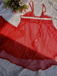 Red Lace Babydoll Lingerie