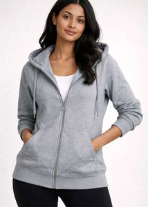 Gray Zip-Up Hoodie