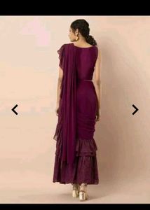 Ready to wear ruffle saree