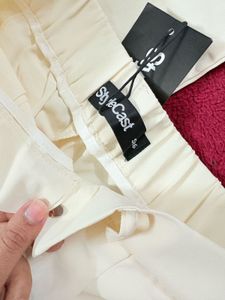 Cream Wide Leg Pants