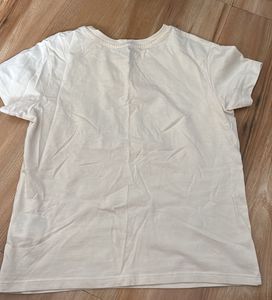 White T-Shirt with Floral Heart Print