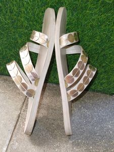 LUNA BLU Ivory Slides For Womens