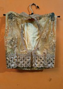 "OFFER PRICE" DESIGNER GOLDEN HALTER NECK BLOUSE