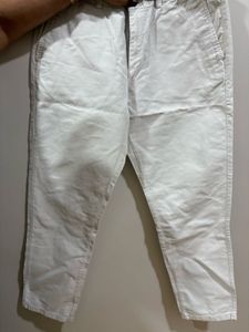 Stylish White Cropped Pants