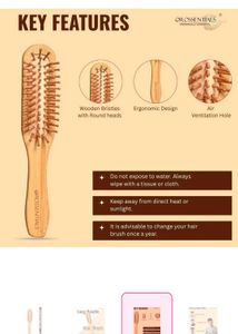 Wooden Handle Hair Brush