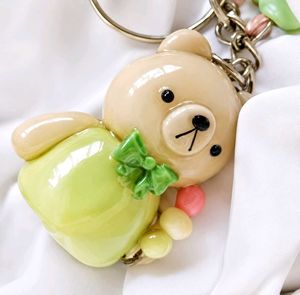 Cute Teddy Bear Keychain Charm