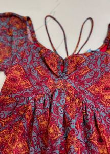 Boho Chic Red Print Dress